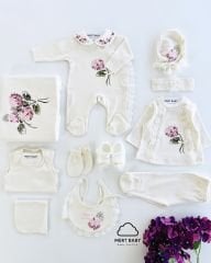 Hydrangea Flower 11-Piece Hospital Set Natural