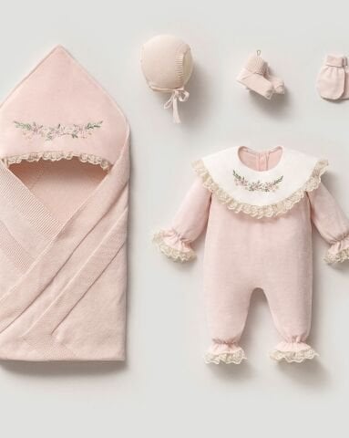 Melisa Kadife 5'li Hastane Seti Pembe