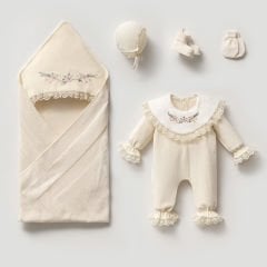 Melisa Velvet 5-Piece Hospital Set Cream