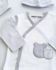 Striped Teddy Bear 10-Piece Hospital Set Gray