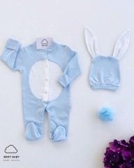 Rabbit Jumpsuit Blue Ecru
