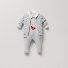 Teddy Bear 3-Piece Knitted Overalls
