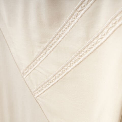 Şerit Nakışlı 10'lu Hastane Seti Natural