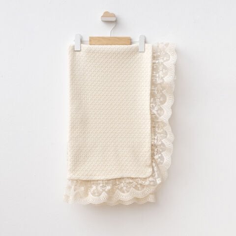 Lisa 4 Katlı Triko Dokuma Battaniye Natural