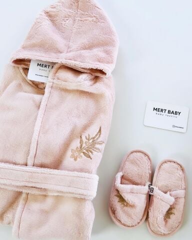 Little Fern Bornoz Seti Gül Kurusu