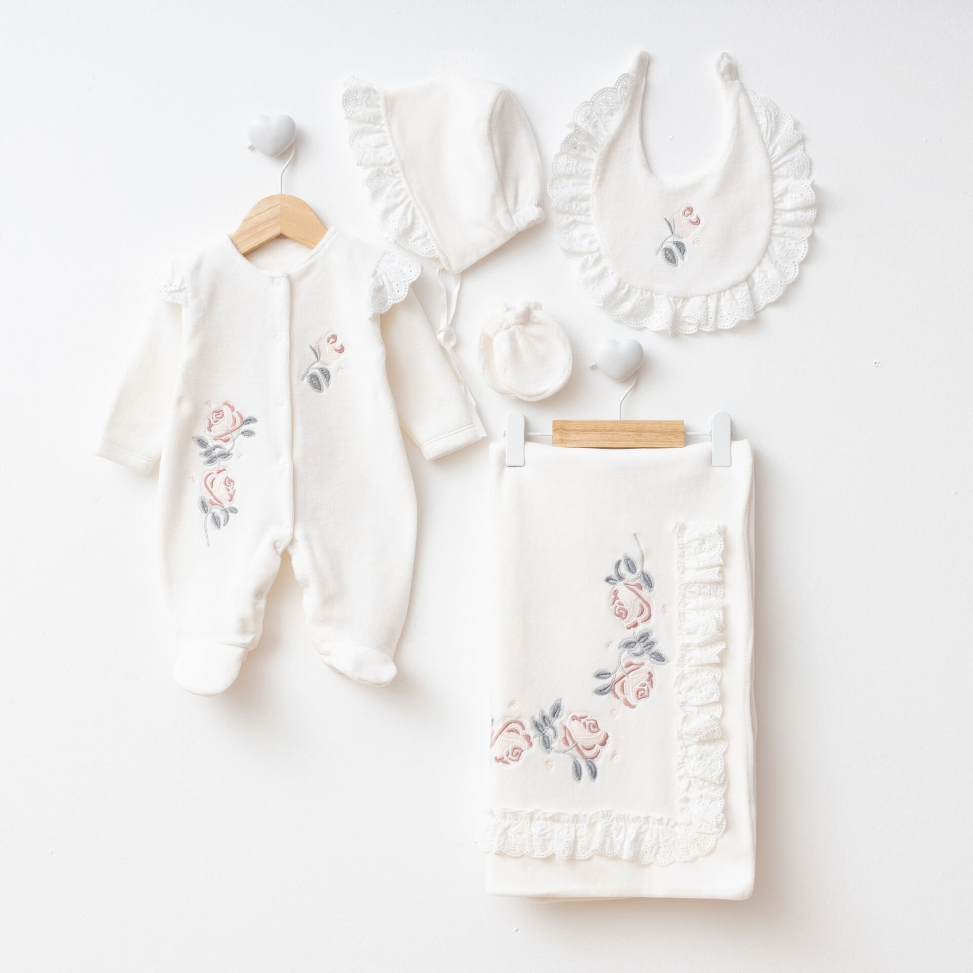 Fırfırella KADİFE 5'li Hastane Seti