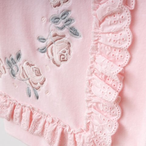 Fırfırella KADİFE 5'li Hastane Seti Pembe