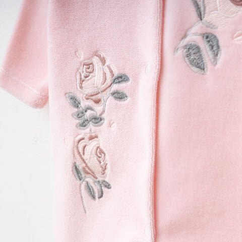 Fırfırella KADİFE 5'li Hastane Seti Pembe