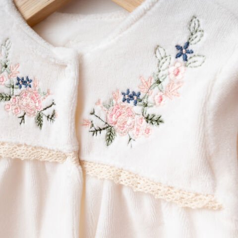 Sıralı Çiçekli KADİFE 5'li Hastane Seti