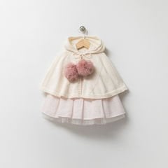 Adele Pelerinli Triko Elbise