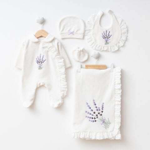 Lavanta KADİFE 5'li Hastane Seti