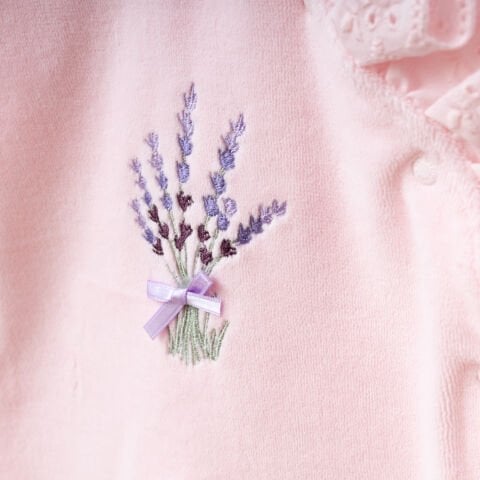 Lavanta KADİFE 5'li Hastane Seti Pembe