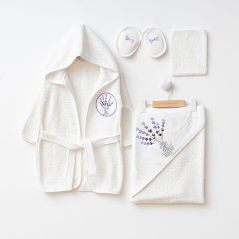 Lavanta 4'lü Bornoz Seti