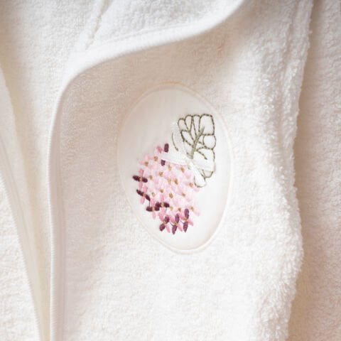 Ortanca Çiçekli 4'lü Bornoz Seti