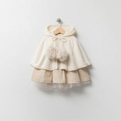 Adele Pelerinli Triko Elbise