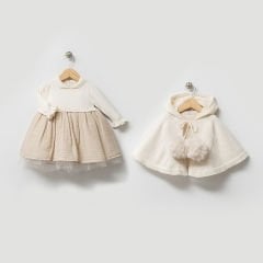 Adele Pelerinli Triko Elbise