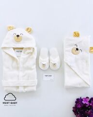 Baby Bear Bathrobe Set