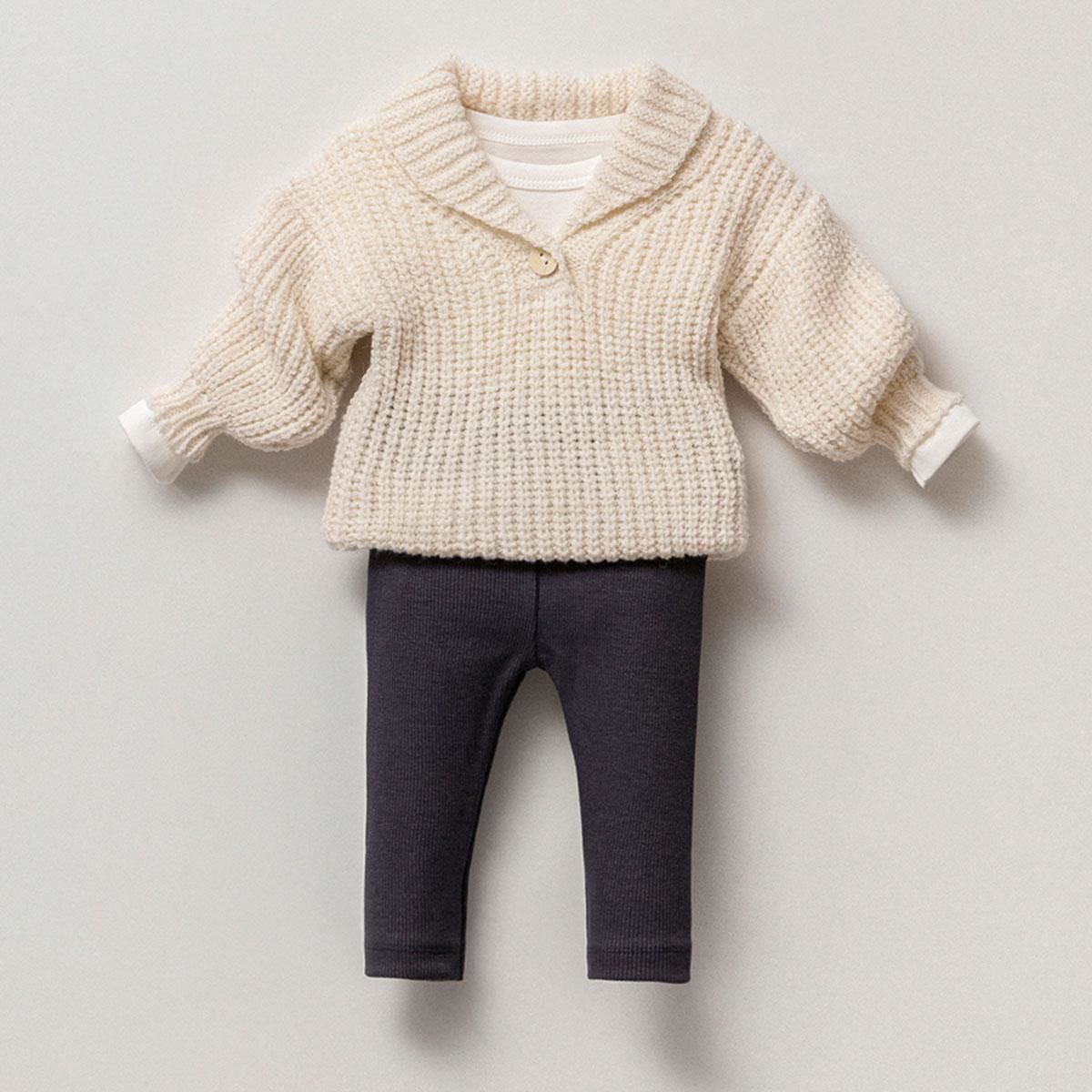 Katlı Yaka Triko Takım