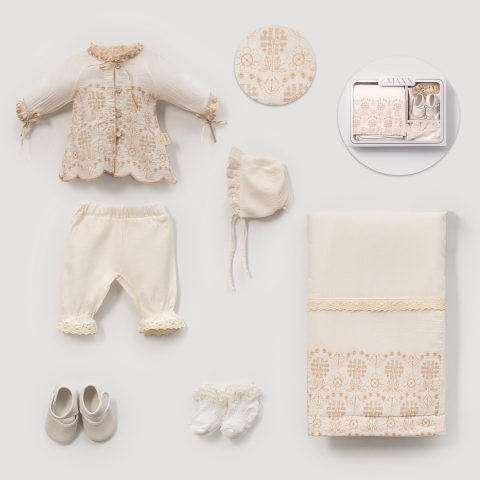 Dantelli Nakışlı 6’lı Hastane Seti