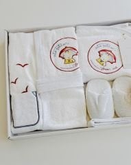 Cute Bear Bathrobe Set