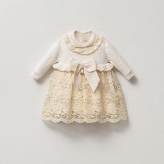 Dantelli Organik Triko Elbise