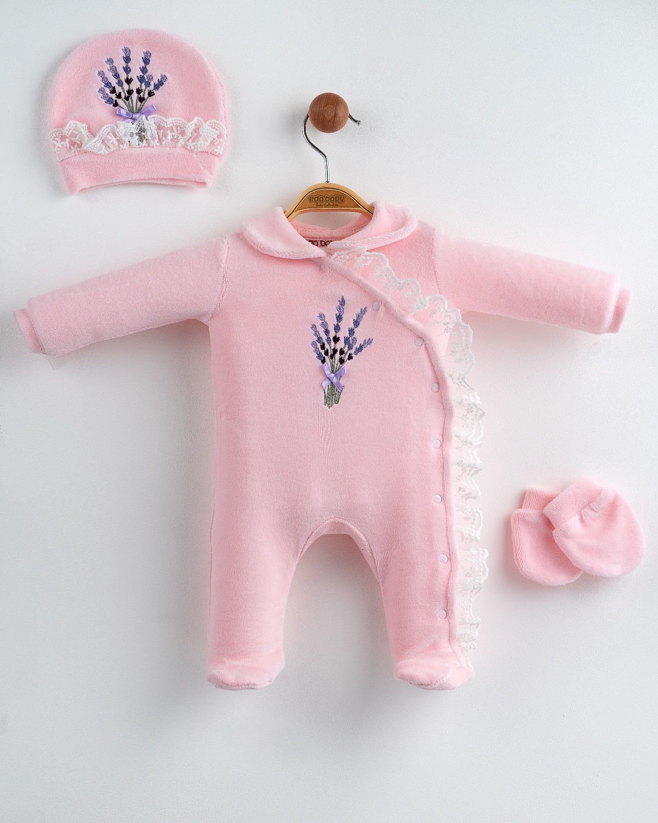 Lavanta Kadife Tulum Seti Pembe