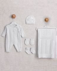 Mercerized Knitwear 5-Piece Hospital Set Gray