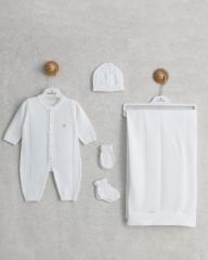Deniz 5-Piece Knitwear Hospital Set White