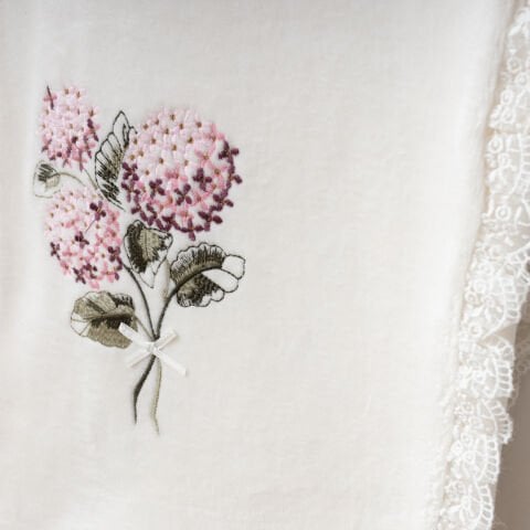 Ortanca Çiçekli KADİFE 5’li Hastane Seti