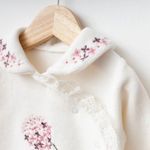 Ortanca Çiçekli KADİFE 5’li Hastane Seti