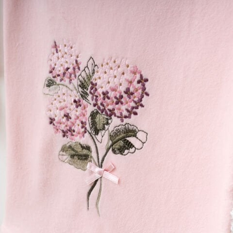 Ortanca Çiçekli KADİFE 5’li Hastane Seti