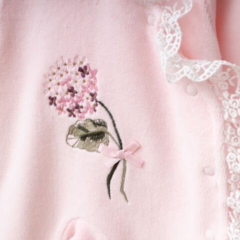 Ortanca Çiçekli KADİFE 5’li Hastane Seti