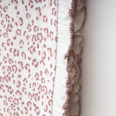 Dijital Baskılı Leopar 3'lü Hastane Seti Gül Kurusu