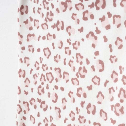 Dijital Baskılı Leopar 3'lü Hastane Seti Gül Kurusu