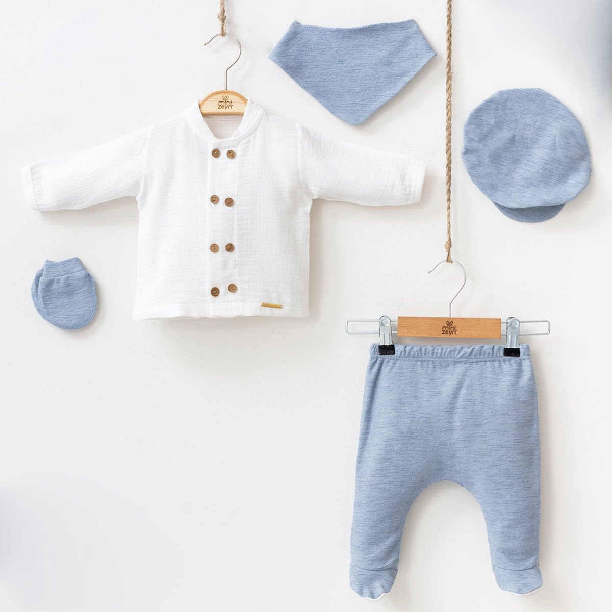 Müslin Gömlekli 5’li Hastane Seti