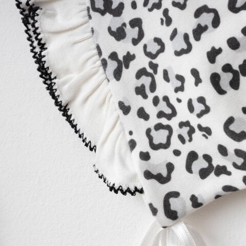 Dijital Baskılı Leopar 3'lü Hastane Seti Siyah