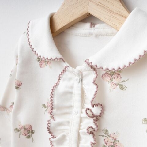 Ortanca Çiçekli Dijital Baskılı 3'lü Hastane Seti