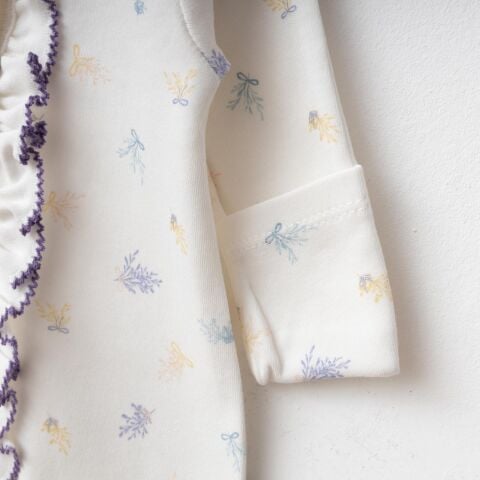 Flower Theme Dijital Baskılı 3'lü Hastane Seti