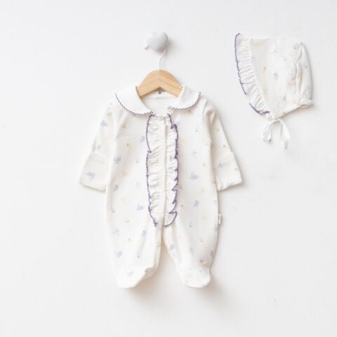 Flower Theme Dijital Baskılı 3'lü Hastane Seti