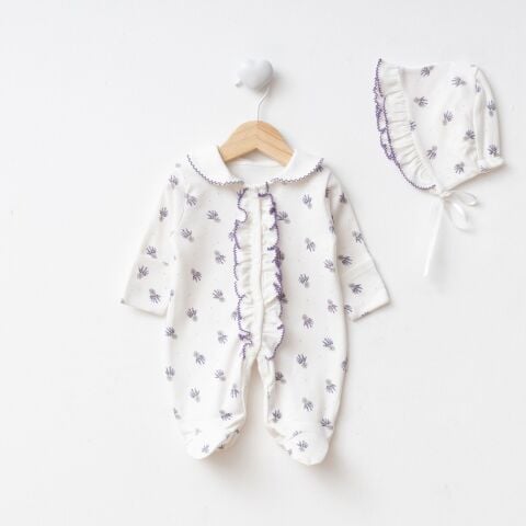 Lavanta Dijital Baskılı 3'lü Hastane Seti