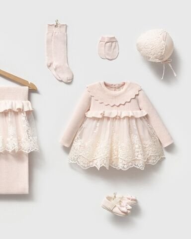 Diana Prenses Triko 6'lı Hastane Seti Pembe