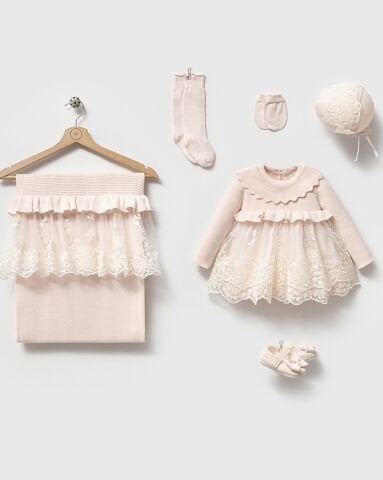 Diana Prenses Triko 6'lı Hastane Seti Pembe