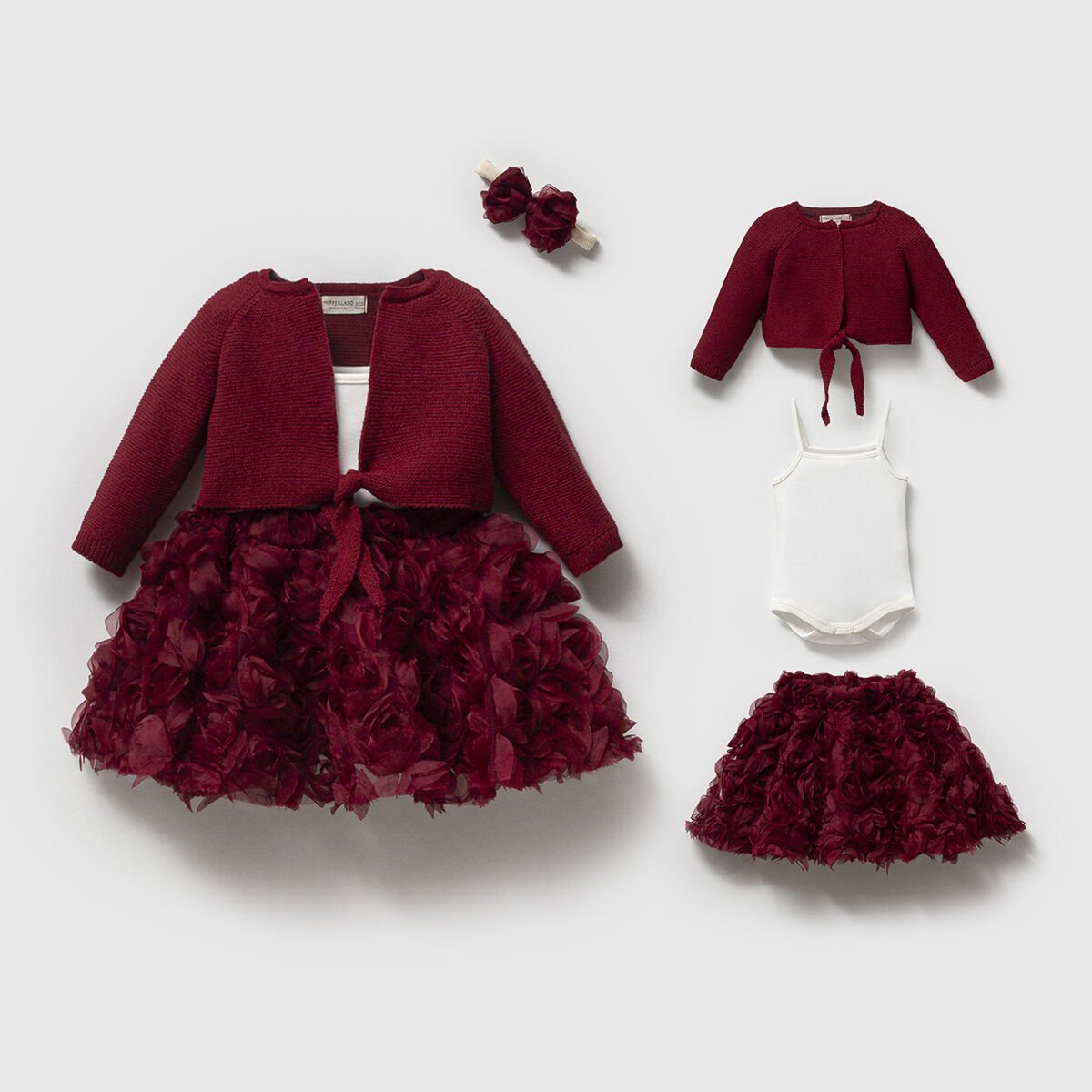 Rosalinda 4'lü Güllü Etekli Takım