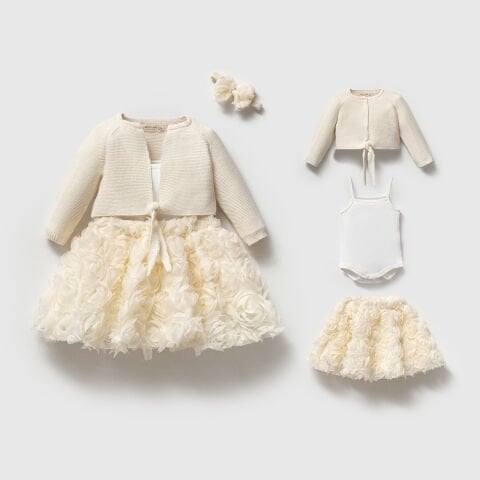 Rosalinda 4'lü Güllü Etekli Takım