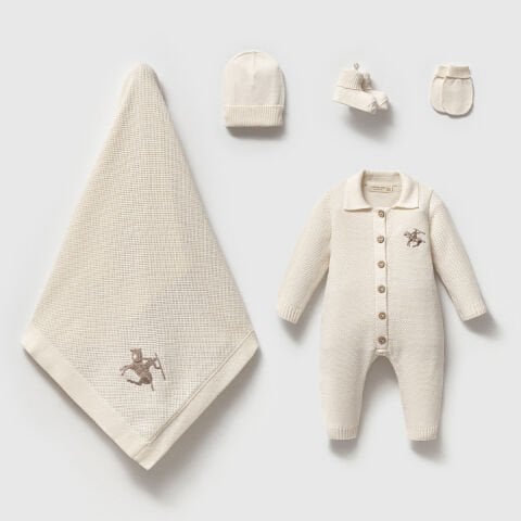 Ciritli Triko 5'li Hastane Seti Krem