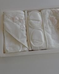 Imported Lace Bathrobe Set