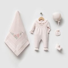 Zarif Kanaviçe 5’li Triko Hastane Seti