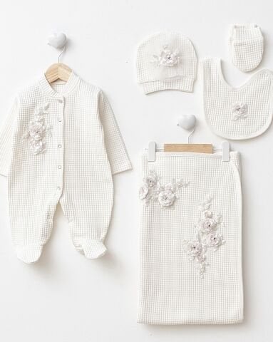 İthal Dantelli Waffle 5’li Hastane Seti