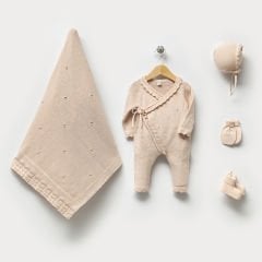 Jacquard Double Breasted 5-Piece Knitwear Hospital Set