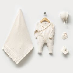 Jacquard Double Breasted 5-Piece Knitwear Hospital Set